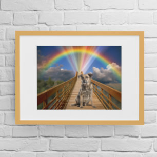 Rainbow Bridge Pet Memorial Loss Customise  Poster