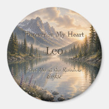 Rainbow Bridge Pet Memorial Magnet | Peaceful Dog