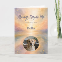 Rainbow Bridge Pet Memorial Photo Card | Custom
