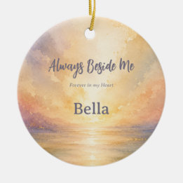 Rainbow Bridge Pet Memorial Photo Ornament