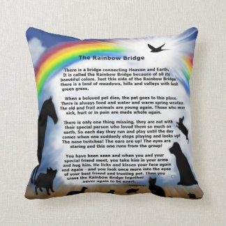 Rainbow Bridge pet memorial poem Cushion