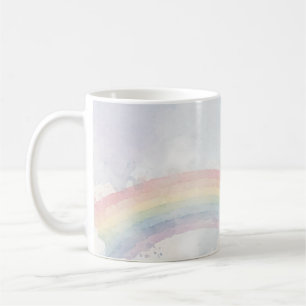 Rainbow Bridge Pet Memorial Watercolor Cat Dog Los Coffee Mug