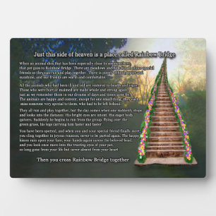 Rainbow Bridge Pet Remembrance Keepsake Plaque