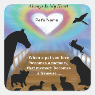 Rainbow Bridge Pets Square Sticker