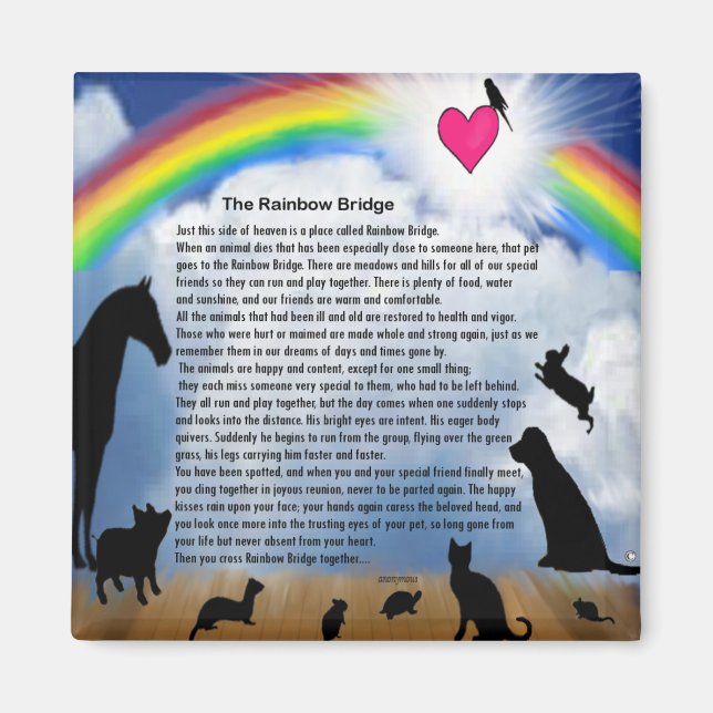 Rainbow Bridge Poem Magnet (Front)