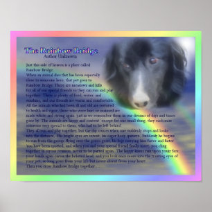 Rainbow Bridge Poem Pet Loss Memorial Poster