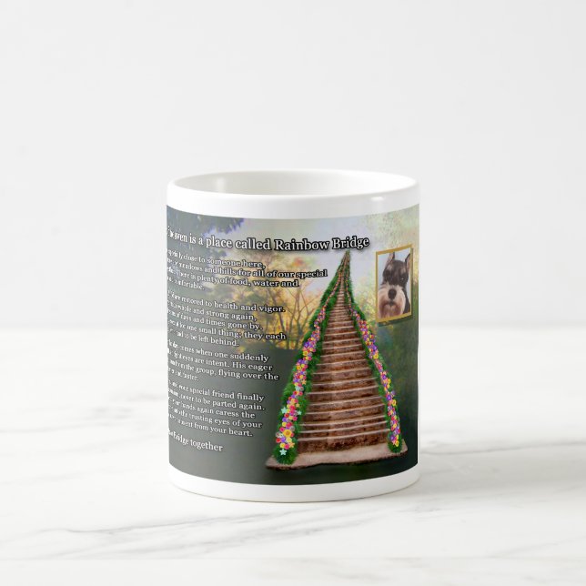 Rainbow Bridge Poem Pet Loss Sympathy Photo Mug (Center)