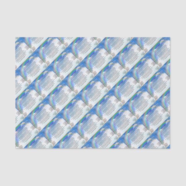 Rainbow Bridge Poem Tissue Paper (Front)