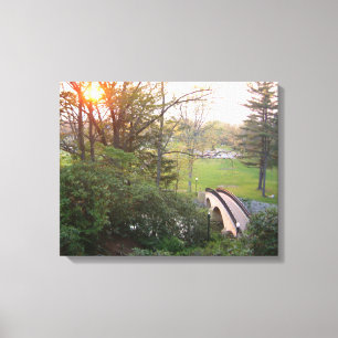 Rainbow Bridge Sunset at Grove City College Canvas Print