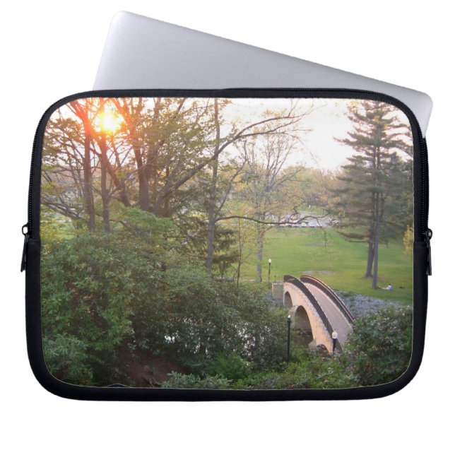 Rainbow Bridge Sunset at Grove City College Laptop Sleeve (Front)