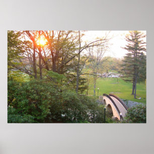 Rainbow Bridge Sunset at Grove City College Poster