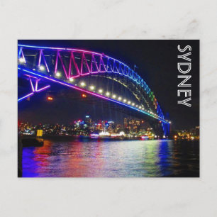 rainbow bridge sydney postcard