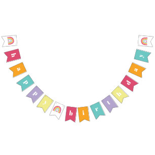 Rainbow Bright Birthday Party  Bunting