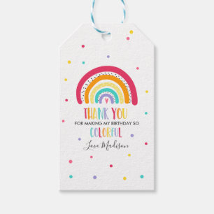 Rainbow Bright Birthday Party Gift Tags