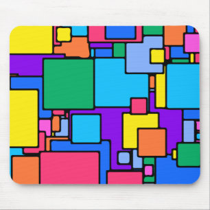 Rainbow Bright Boxes Mouse Pad