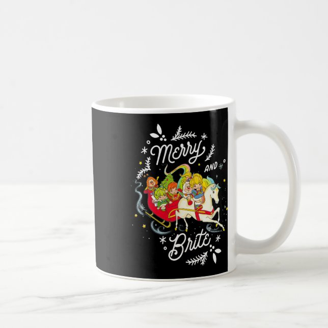 Rainbow Brite Christmas Merry And Brite Sleigh Rid Coffee Mug (Right)