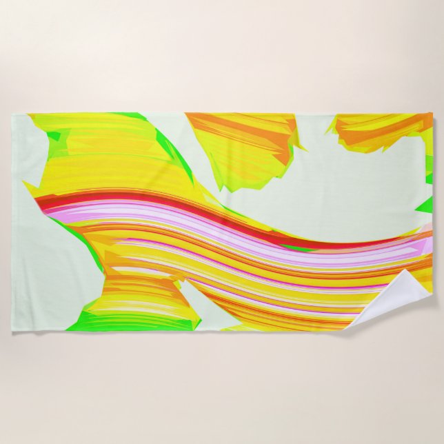 Rainbow brush beach towel (Front)