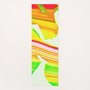 Rainbow brush yoga mat