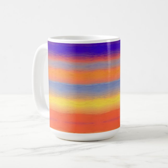 Rainbow Brushstroke Gradient Classic Mug (Front Left)
