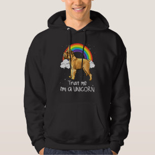 Rainbow Brussels Griffon Trust Me Im A Unicorn Dog Hoodie