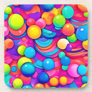 Rainbow Bubble Blast Artwork Coaster