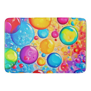 Rainbow Bubble Pop Art Bath Mat