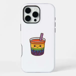 Rainbow Bubble Tea LGBTQ+ Pride iPhone 16 Pro Max Case