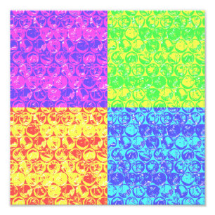 Rainbow bubble wrap pop art photo print