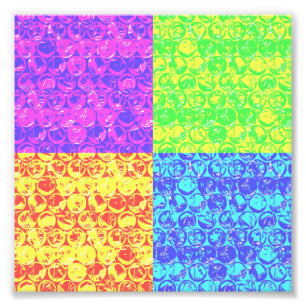 Rainbow bubble wrap pop art photo print
