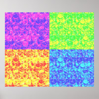 Rainbow bubble wrap pop art
