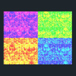 Rainbow bubble wrap pop art poster<br><div class="desc">Pop art bubble wrap pattern in rainbow colours</div>
