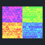 Rainbow bubble wrap pop art poster<br><div class="desc">Pop art bubble wrap pattern in rainbow colours</div>