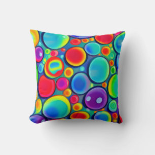 Rainbow Bubbles Cushion
