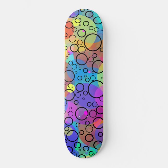 Rainbow Bubbles II  Skateboard (Front)
