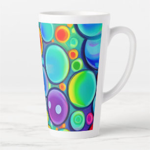 Rainbow Bubbles Latte Mug