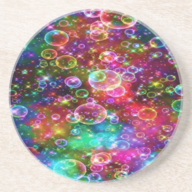 Rainbow Bubbles Magically Floating Coaster (Front)