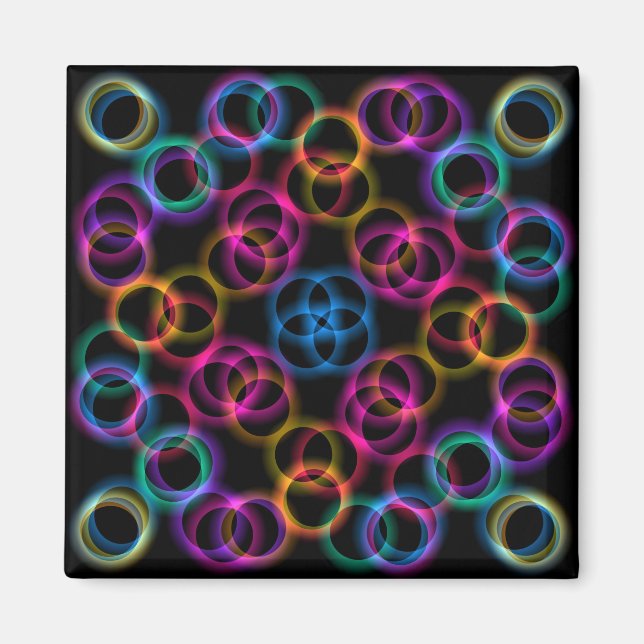 Rainbow Bubbles Magnet (Front)