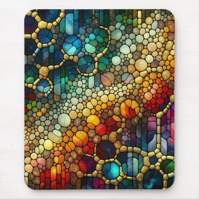 Rainbow Bubbles Mouse Pad (Front)