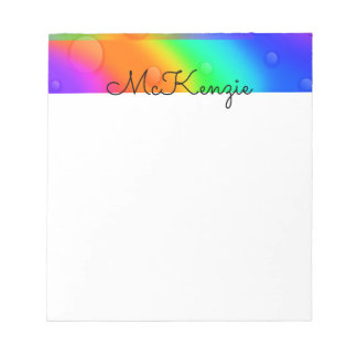 "Rainbow Bubbles" Notepad