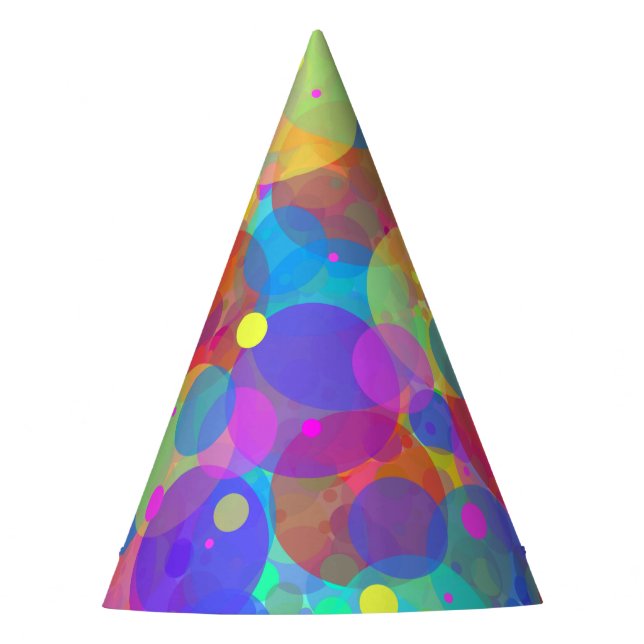Rainbow Bubbles Party Hat (Front)