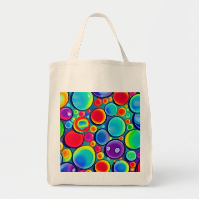 Rainbow Bubbles Tote Bag (Front)