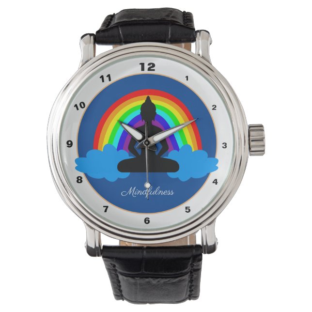 Rainbow Buddha & Mindfulness Yoga / meditation Wat Watch (Front)