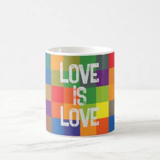 Rainbow Buffalo Check Pride Plaid Personalise Coffee Mug