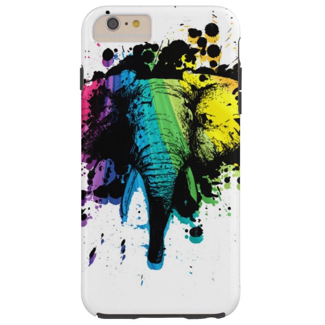 Rainbow Bull Elephant Abstract Case-Mate iPhone Case (Back)