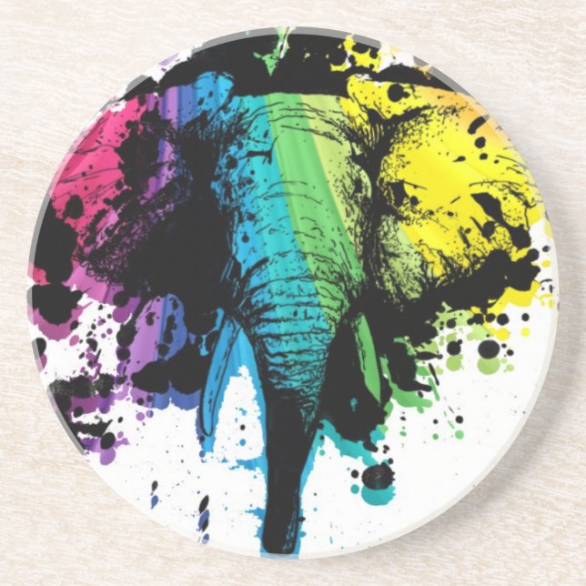 Rainbow Bull Elephant Coaster (Front)