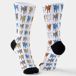 Rainbow Bull Terrier Doggy Dog Rainbow Mixed Breed Socks