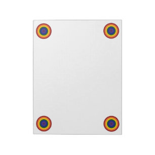 Rainbow Bullseye Notepad