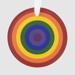 Rainbow Bullseye Ornament