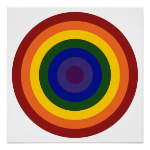 Rainbow Bullseye Poster