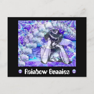 Rainbow Bunnies Postcard